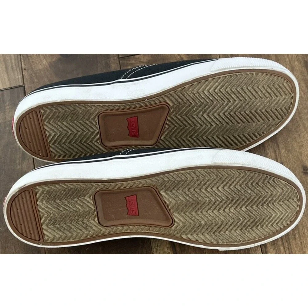 Levi's 11 Boat Blue Canvas Lace Sneakers Comfort Loafers Preppy Coastal Casual